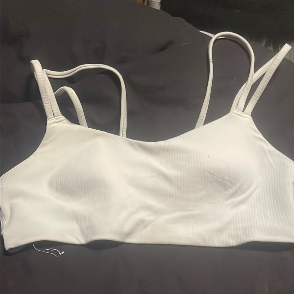 Lululemon White Scoop Neck Bra Intimates & Sleepwear